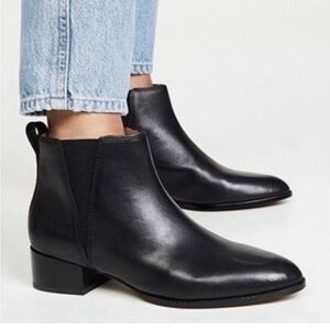MADEWELL CARINA Black Leather Ankle Boots